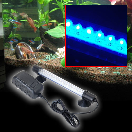 18.5cm 18 LED Blue WaterProof Aquarium Fish Tank Light Bar VAL05